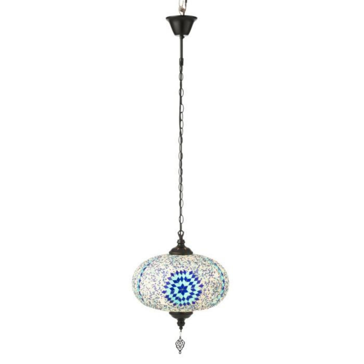 Paris Prix Lampe Suspension Mosaïque  Neal  30cm Bleu