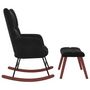 Voir la diapositive 4 : VIDAXL Chaise à bascule avec repose pied Noir Velours