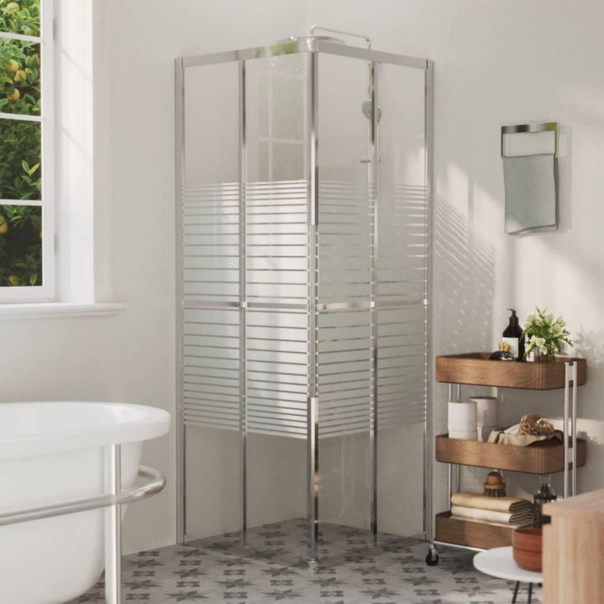 VIDAXL Cabine de douche ESG 70x70x180 cm