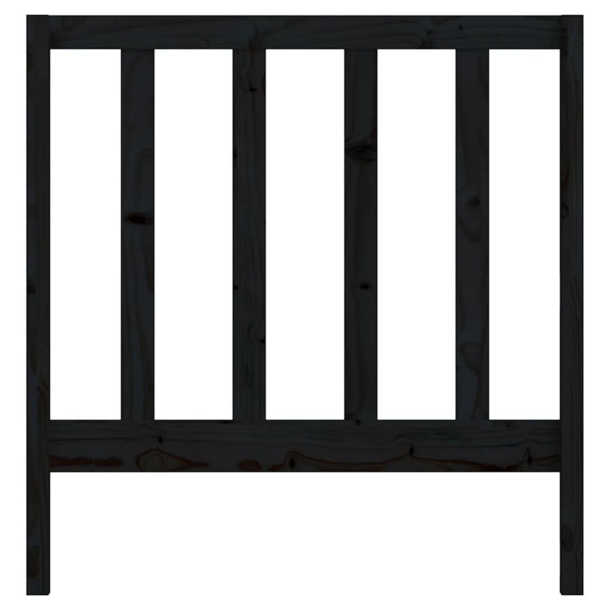 VIDAXL Tete de lit Noir 95x4x100 cm Bois massif de pin