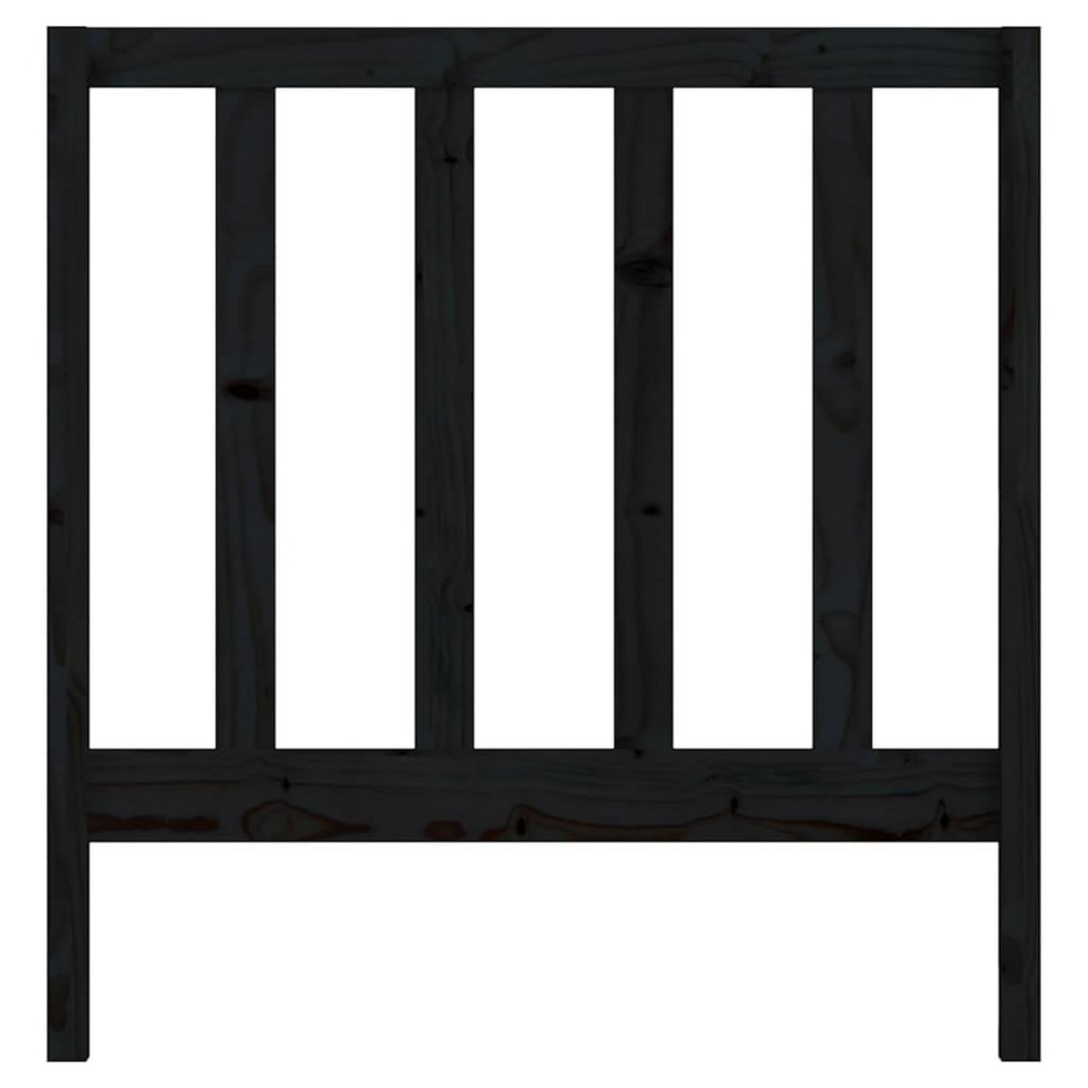VIDAXL Tete de lit Noir 95x4x100 cm Bois massif de pin