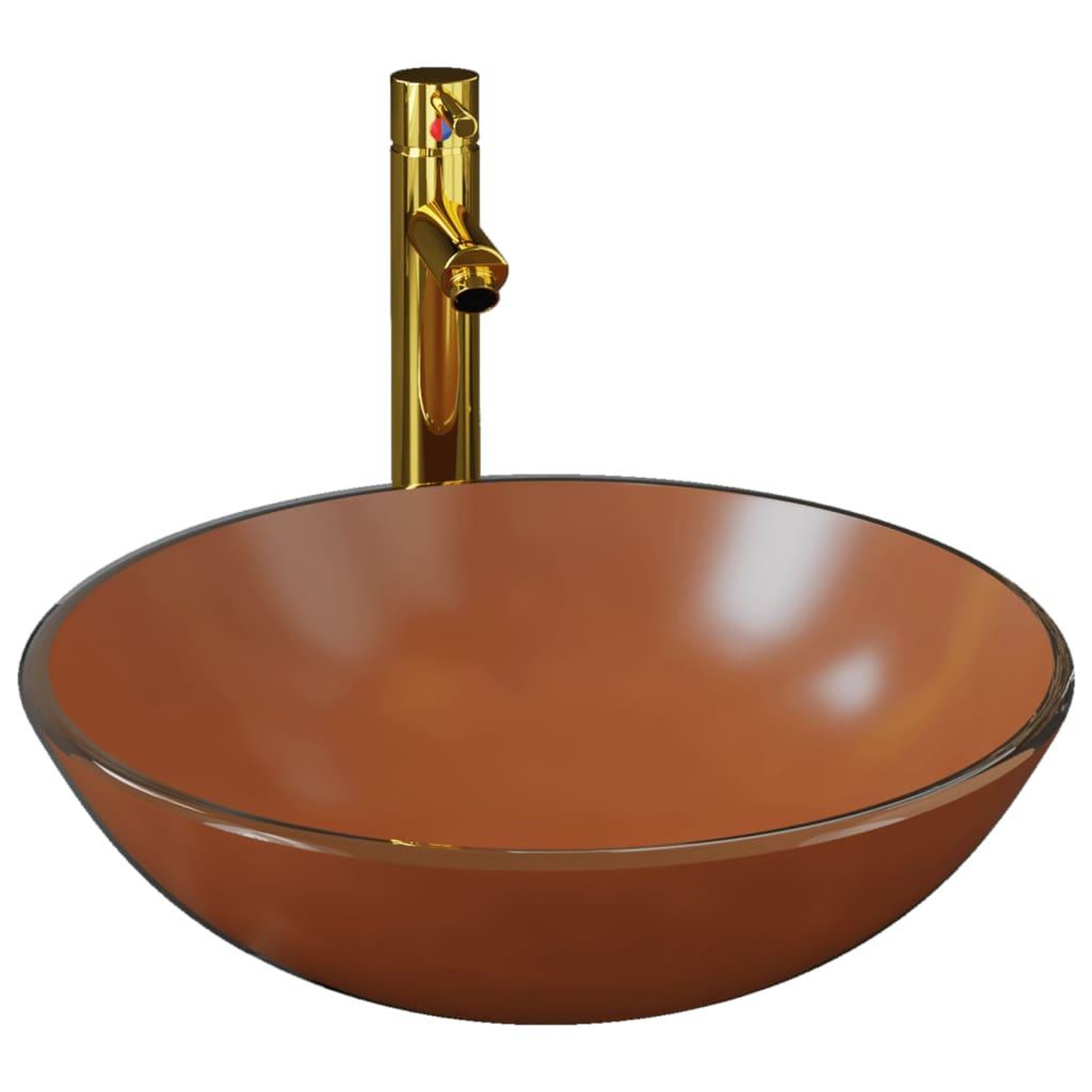 Voir la diapositive 2 : VIDAXL Lavabo de bain avec robinet et drain a poussoir Verre trempe