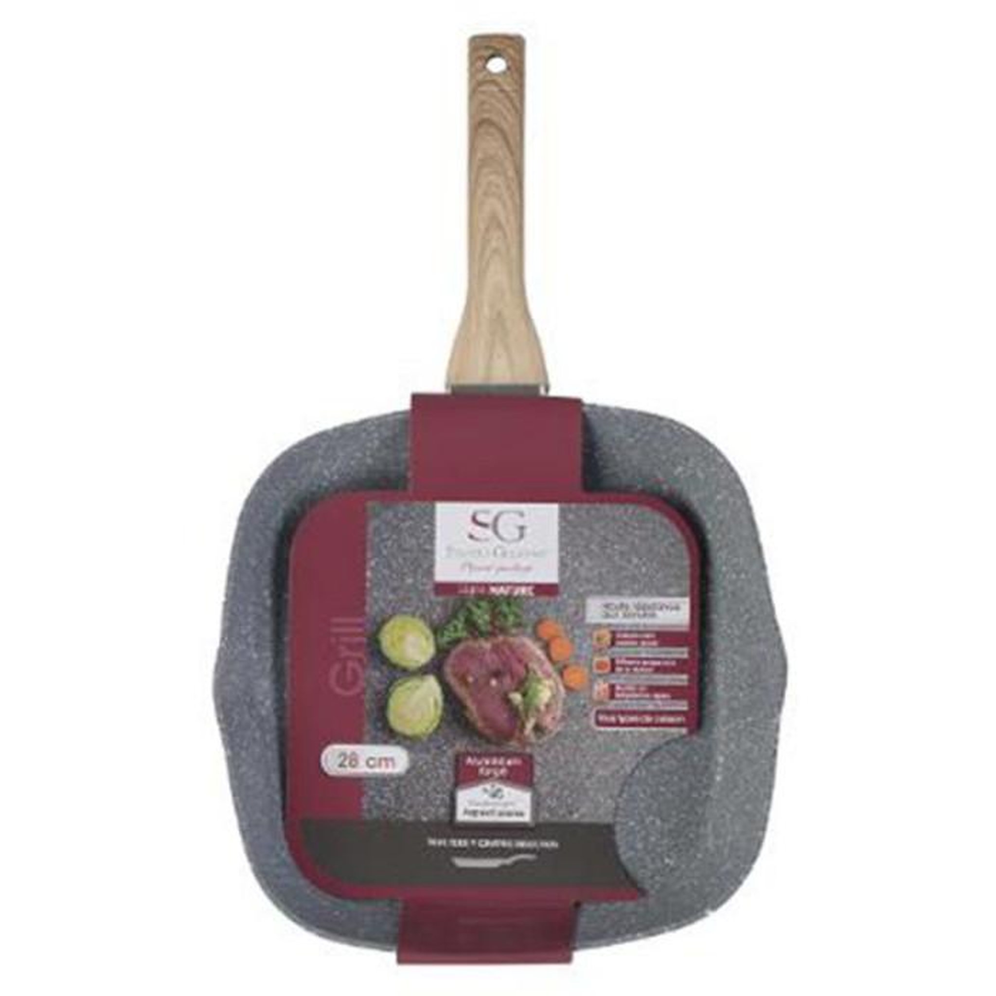 Voir la diapositive 3 : FIVE Grill en Aluminium  Nature  28cm Gris