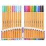 Voir la diapositive 2 : STABILO Lot de 20 stylos feutres pointe fine 0.4mm 10 éclatantes + 10 pastels Point 88 