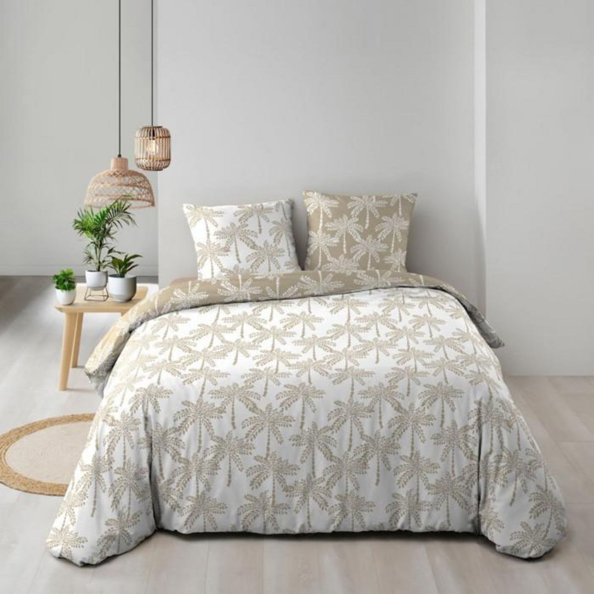 Paris Prix Parure de Lit 3 Pièces  Oliana  260x240cm Beige