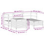 Voir la diapositive 6 : VIDAXL Salon de jardin 5 pcs blanc bois massif de pin