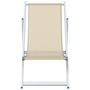 Voir la diapositive 4 : VIDAXL Chaises de plage pliantes lot de 2 creme aluminium et textilene