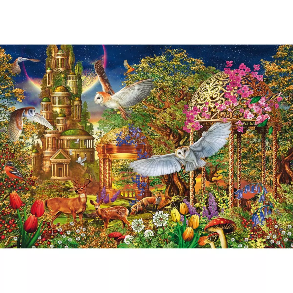CLEMENTONI Puzzle 1500 pièces : Jardin fantastique des bois
