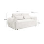 Voir la diapositive 6 : BEST MOBILIER Mahina - canapé droit 2 places - en tissu bouclette