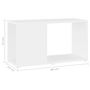 Voir la diapositive 6 : VIDAXL Meuble TV Blanc 60x24x32 cm Bois d'ingenierie