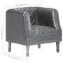 Voir la diapositive 6 : VIDAXL Chaise cabriolet Gris Cuir veritable de chevre