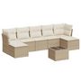 Voir la diapositive 2 : VIDAXL Salon de jardin avec coussins 8 pcs beige resine tressee