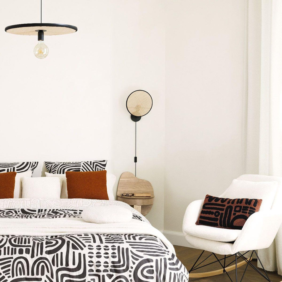 ATMOSPHERA Lampe Suspension en Métal  Olme  44cm Beige