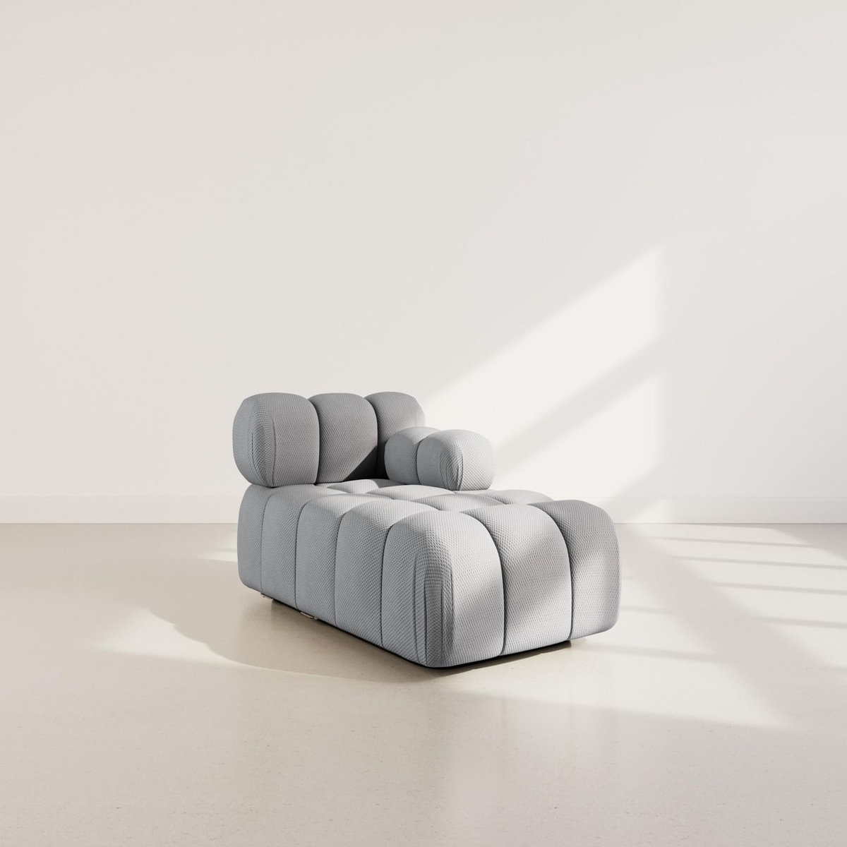 LISA DESIGN Ruby - module d'assise méridienne droite en velours texturé