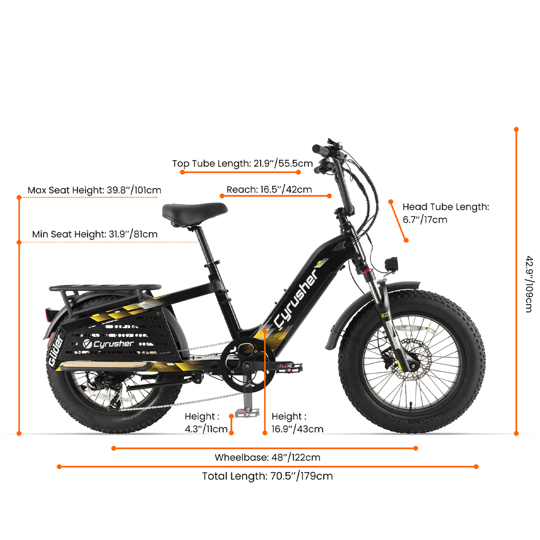 Voir la diapositive 3 : CYRUSHER Vélo cargo électrique Cyrusher Glider