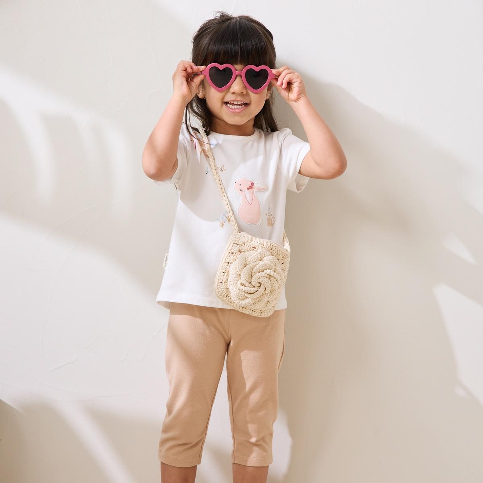 Voir la diapositive 6 : Petit Béguin Ensemble enfant t-shirt et legging Praline
