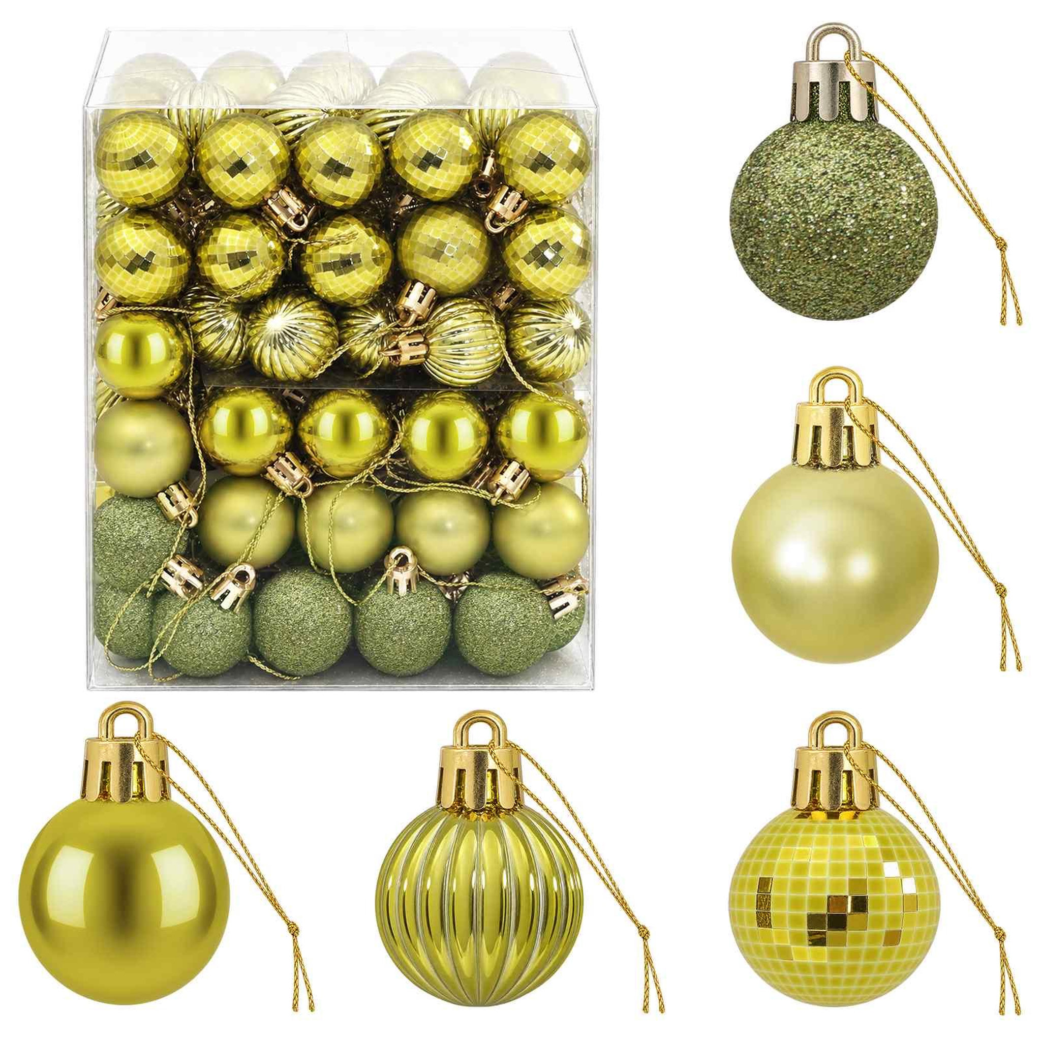 VIDAXL Ensemble de boules de Noël 150 pc Vert clair Diam. 3 cm