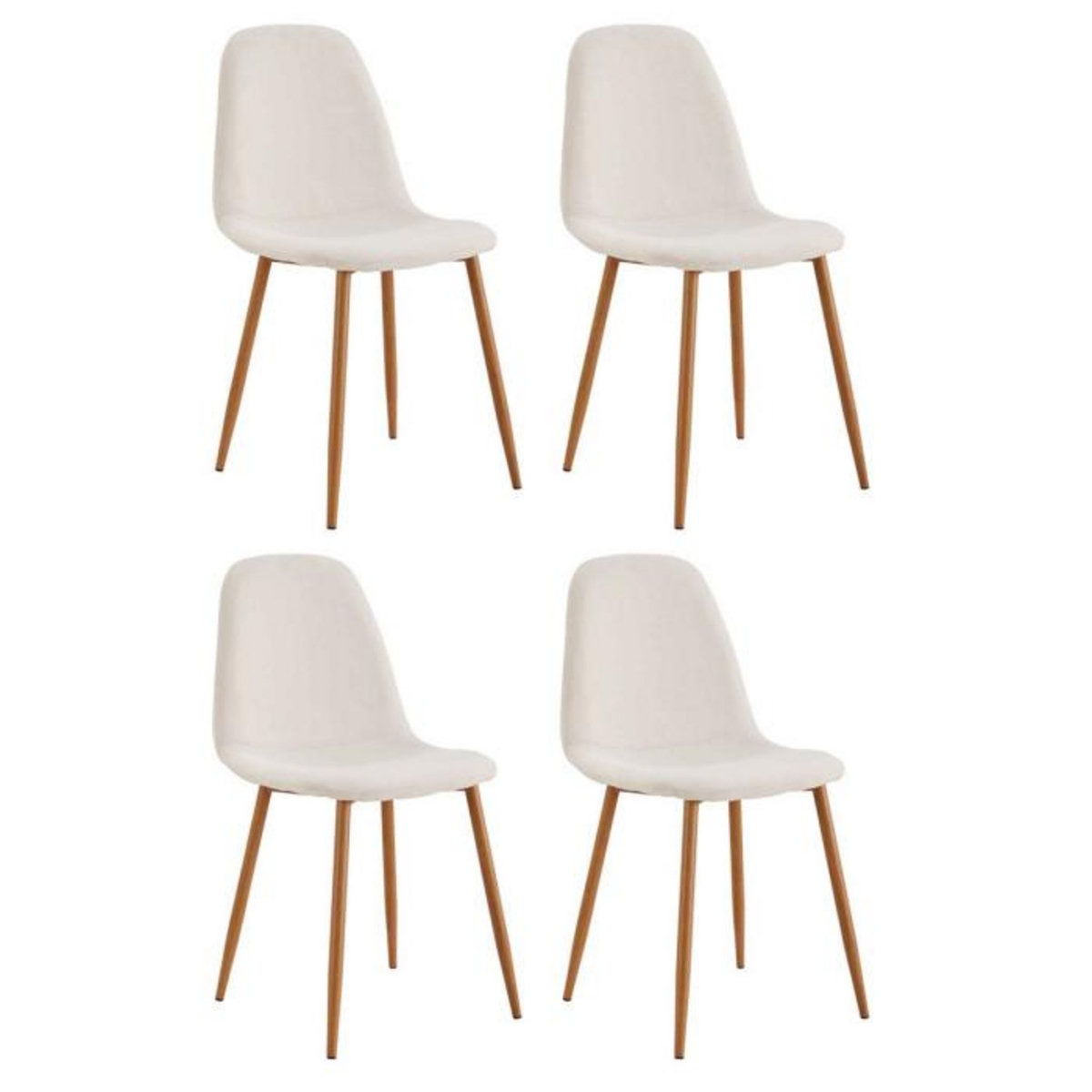 Paris Prix Lot de 4 Chaises Design  Poésie  86cm Multicolore