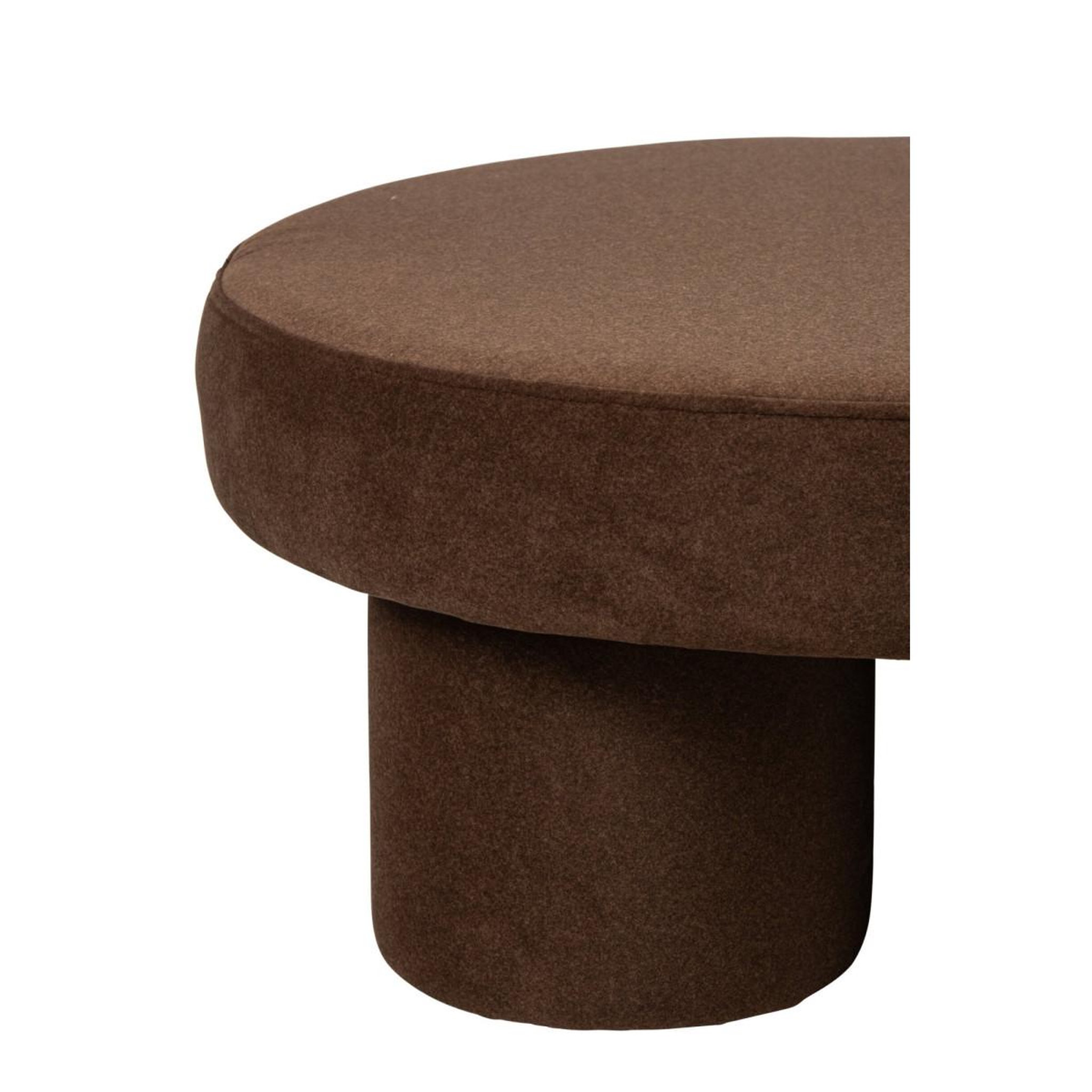 Voir la diapositive 4 : J-LINE Pouf rond sur pieds  champi  71cm taupe