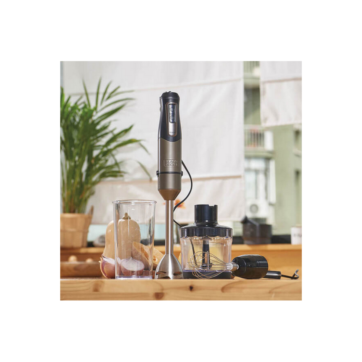 Black et Decker Mixeur plongeant 1200w gris/noir - BXHBA1200E