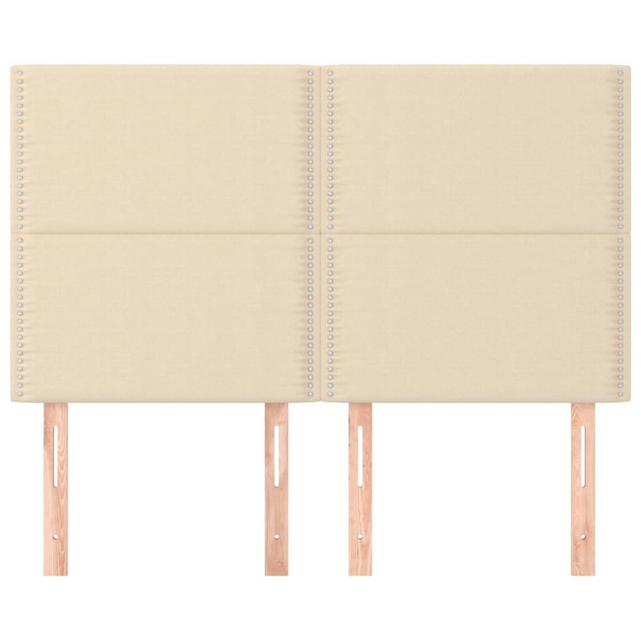 Voir la diapositive 3 : VIDAXL Tetes de lit 4 pcs Creme 72x5x78/88 cm Tissu
