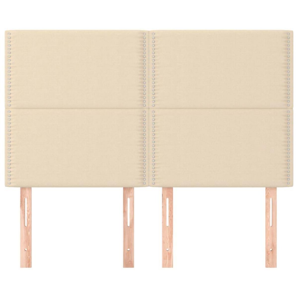 VIDAXL Tetes de lit 4 pcs Creme 72x5x78/88 cm Tissu