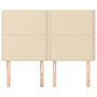 Voir la diapositive 3 : VIDAXL Tetes de lit 4 pcs Creme 72x5x78/88 cm Tissu