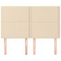 Voir la diapositive 3 : VIDAXL Tetes de lit 4 pcs Creme 72x5x78/88 cm Tissu