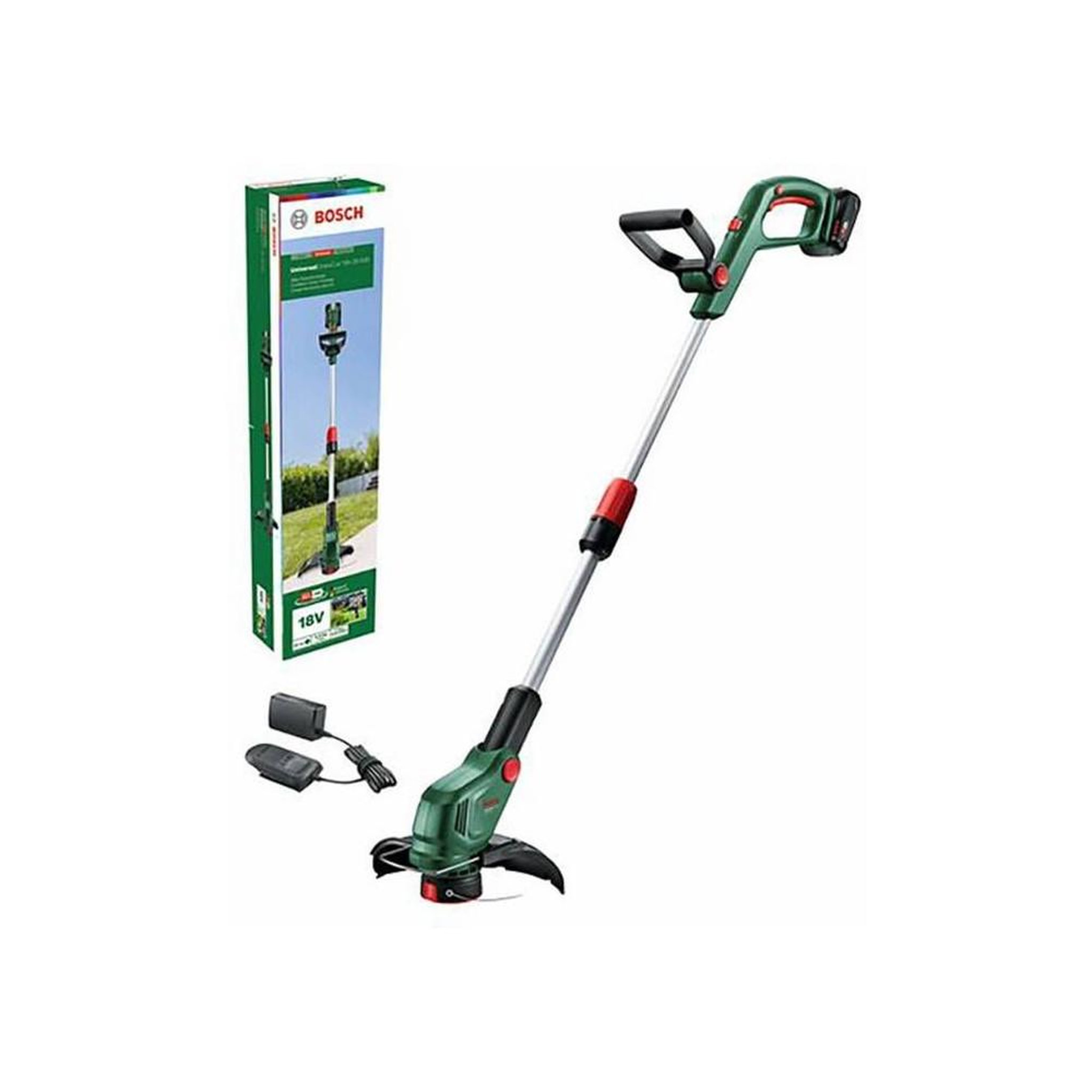 Voir la diapositive 2 : BOSCH Tronçonneuse à gazon sur batterie 18 v 26 cm universalgrasscut 18v-26-500, tête inclinable, edgesimple