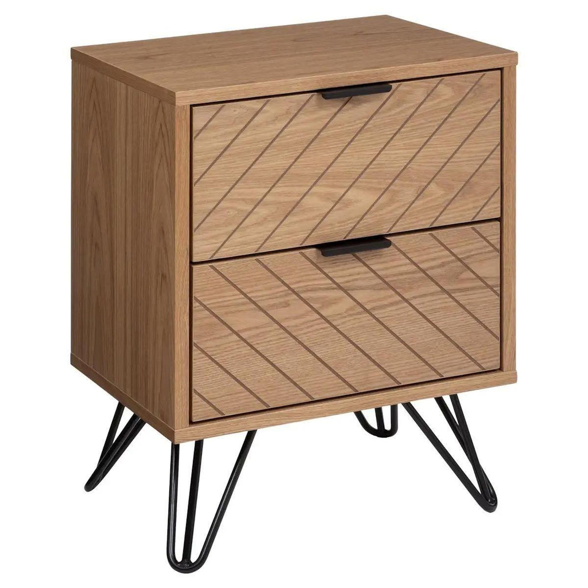 ATMOSPHERA Table de Chevet 2 Tiroirs  Naomi  54cm Beige