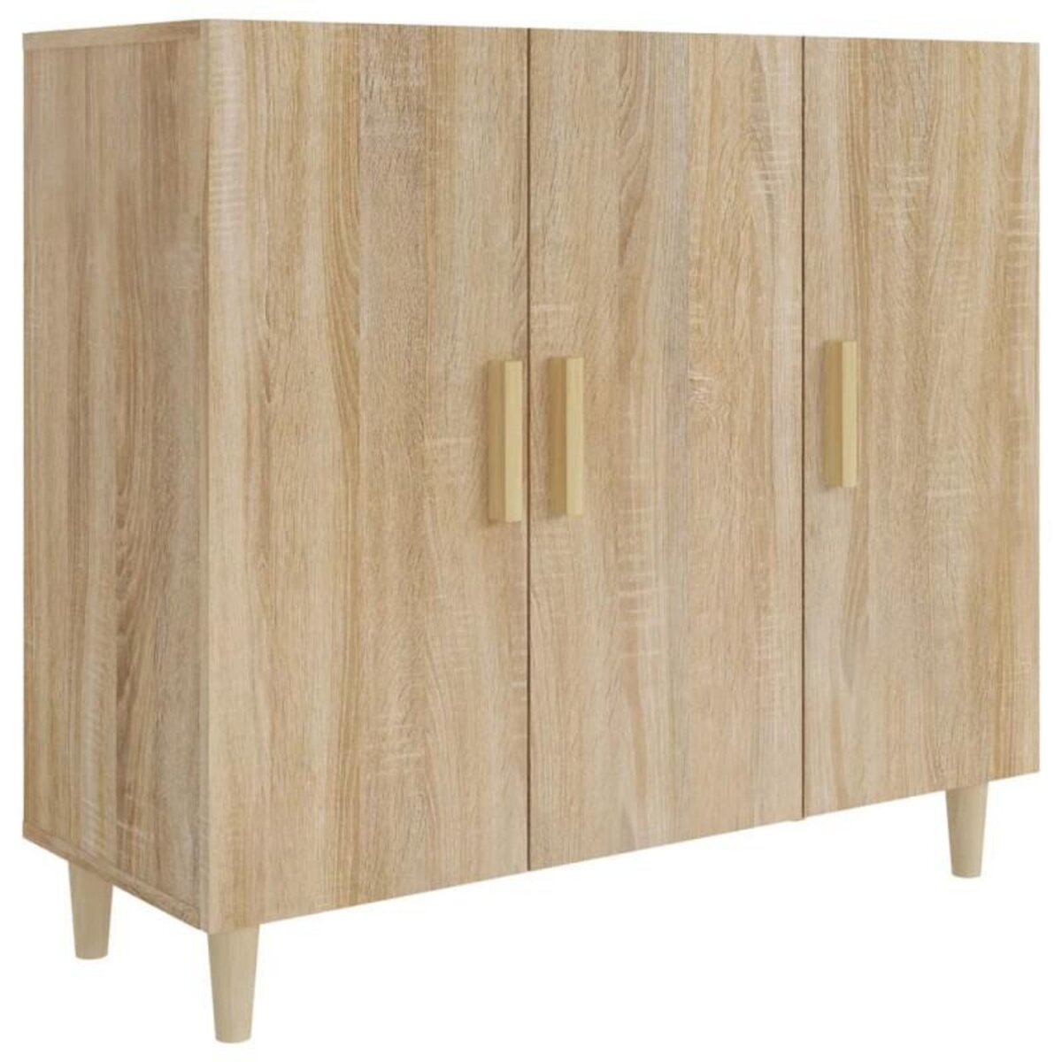 VIDAXL Buffet chêne sonoma 90x34x80 cm bois d ingénierie