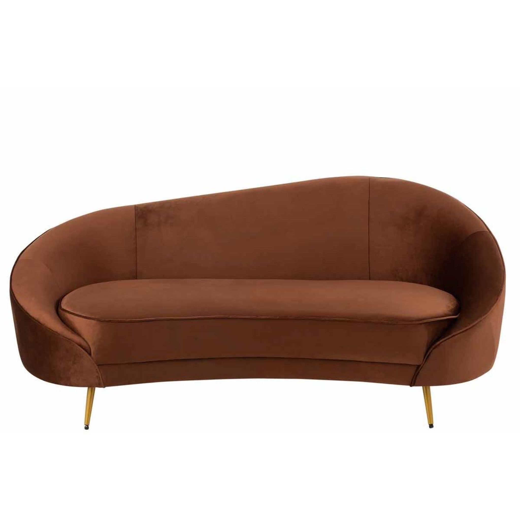Voir la diapositive 2 : J-LINE Canapé design  sofane  180cm marron