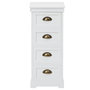 Voir la diapositive 3 : IDIMEX Chiffonnier LANDHAUS, 4 tiroirs, blanc