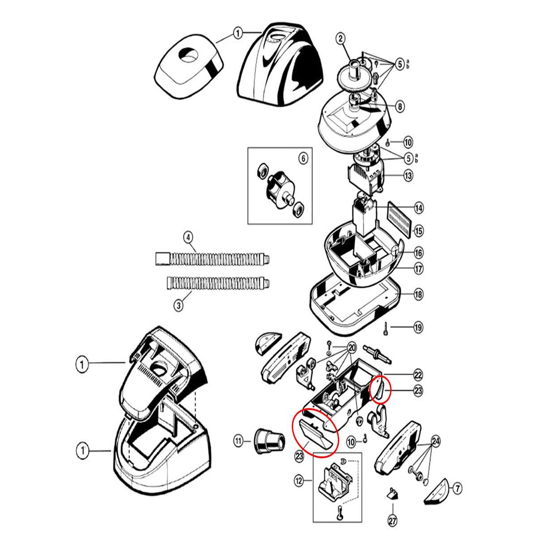 Voir la diapositive 2 : Hayward Kits volets + ressorts pour nettoyeur de piscine - Hayward