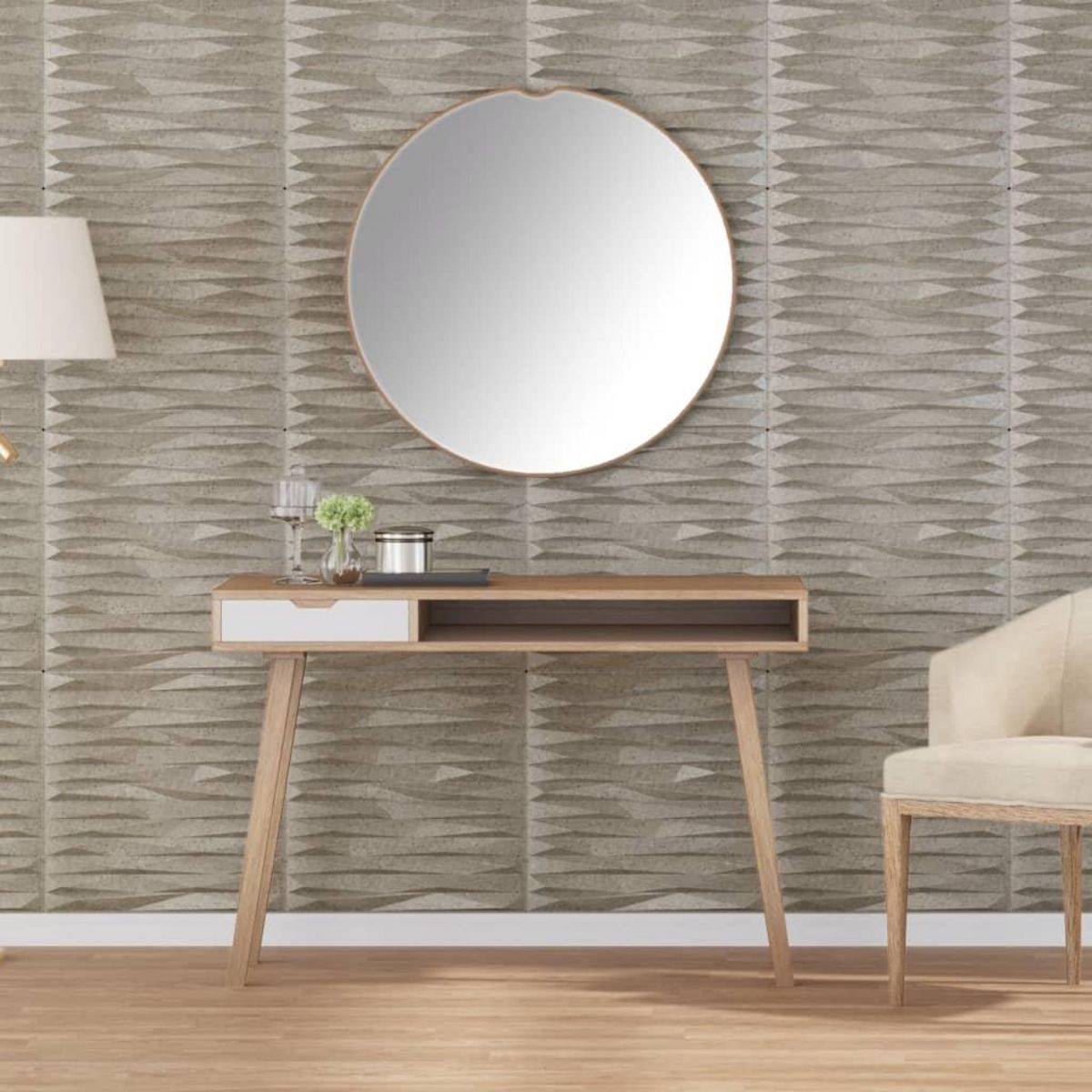 VIDAXL Panneaux muraux 24 pcs beton 50x50 cm XPS 6 m² pierre