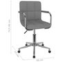 Voir la diapositive 6 : VIDAXL Chaise pivotante de bureau Gris clair Tissu