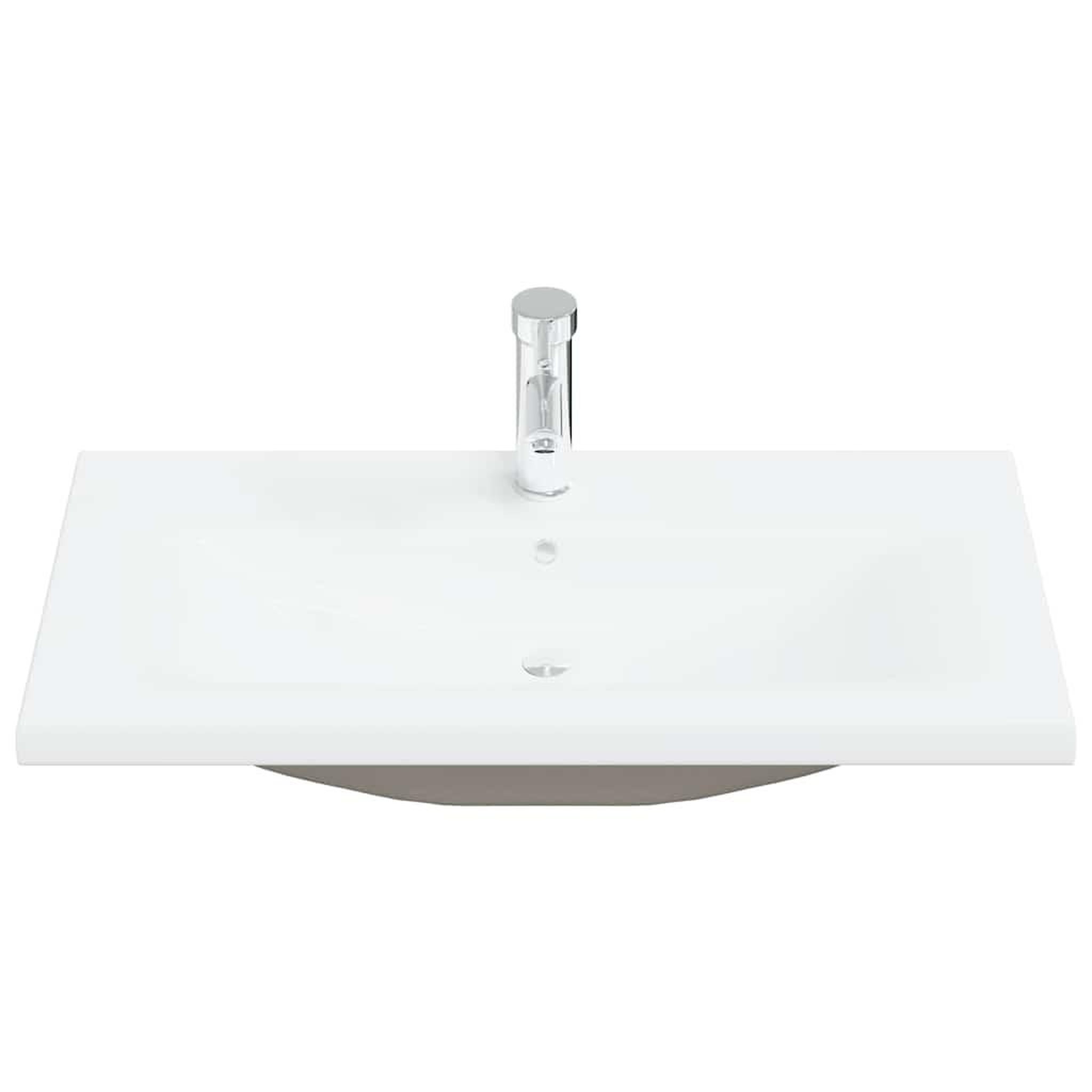 Voir la diapositive 3 : VIDAXL Lavabo encastre avec robinet 81x39x18 cm ceramique blanc