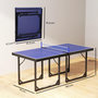 Voir la diapositive 3 : HOMCOM Table de ping-pong tennis de table pliable compacte pieds de nivellement antidérapants acier noir MDF bleu
