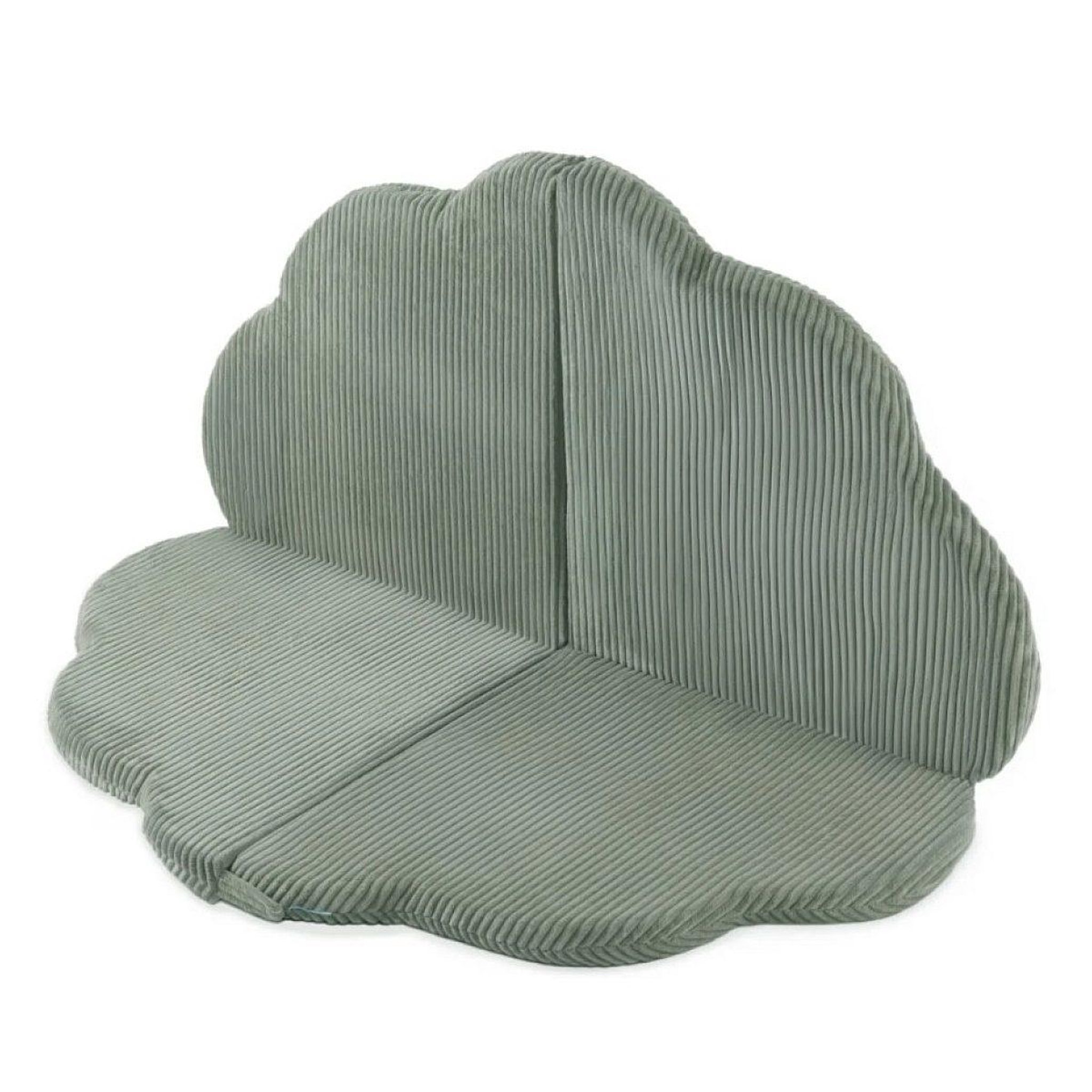 Voir la diapositive 2 : PLUSH NEST Tapis fleur 115x115x5 cm velours côtelé vert