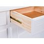 Voir la diapositive 4 : Buffet bas pin massif blanc - LUIS