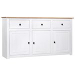 VIDAXL Buffet Blanc 135x40x80 cm Pin solide Gamme Panama