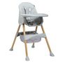 Voir la diapositive 3 : BEBELISSIMO Bebelissimo - Chaise haute 2 en 1 - Evolutive - Réglable - Pliable - gris - woodie