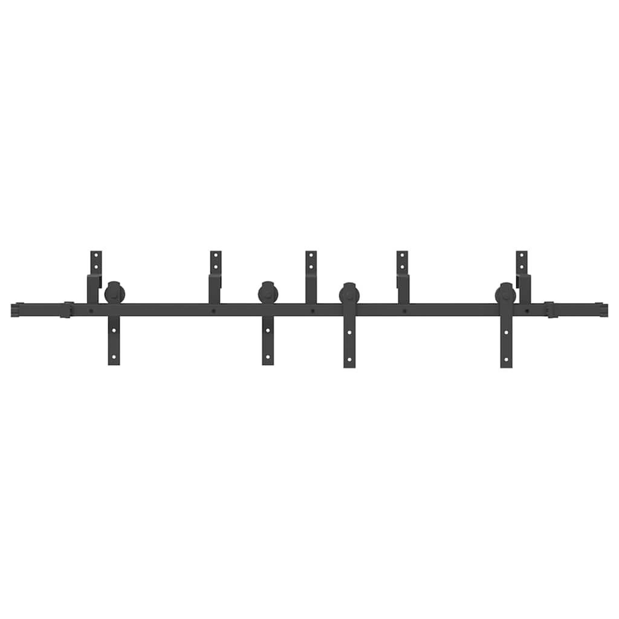 Voir la diapositive 5 : VIDAXL Kit de quincaillerie de porte coulissante 200 cm Acier Noir