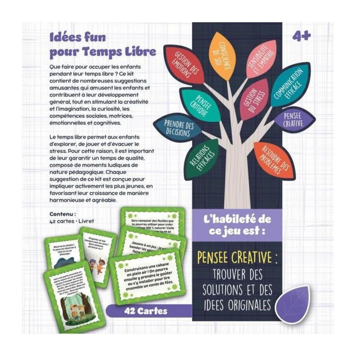 LISCIANI GIOCHI Jeu de cartes que faire en temps libre - Jeu Éducatif - LIFE SKILLS - Cartes illustrées