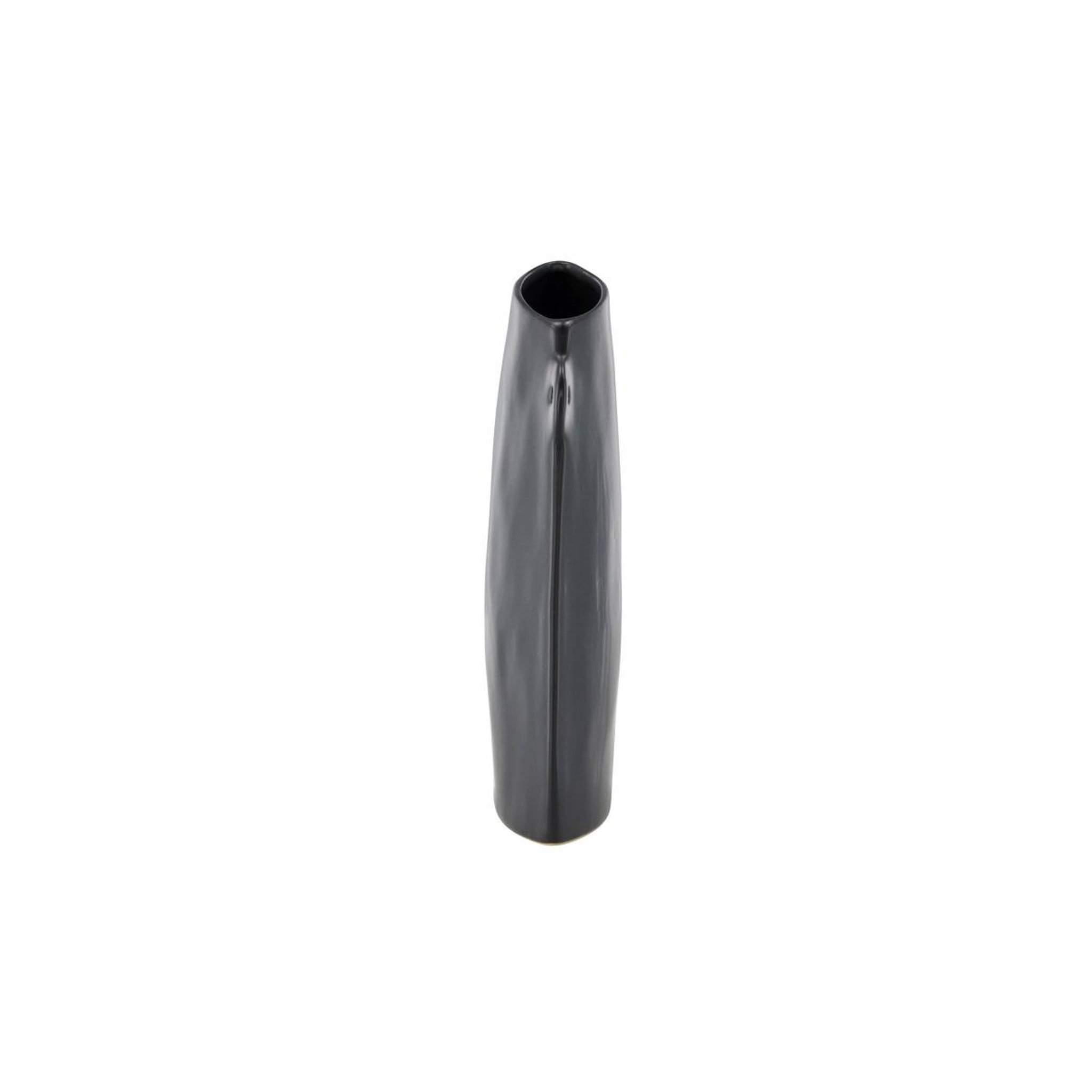 Voir la diapositive 2 : Paris Prix Vase design en céramique  hie  21cm noir