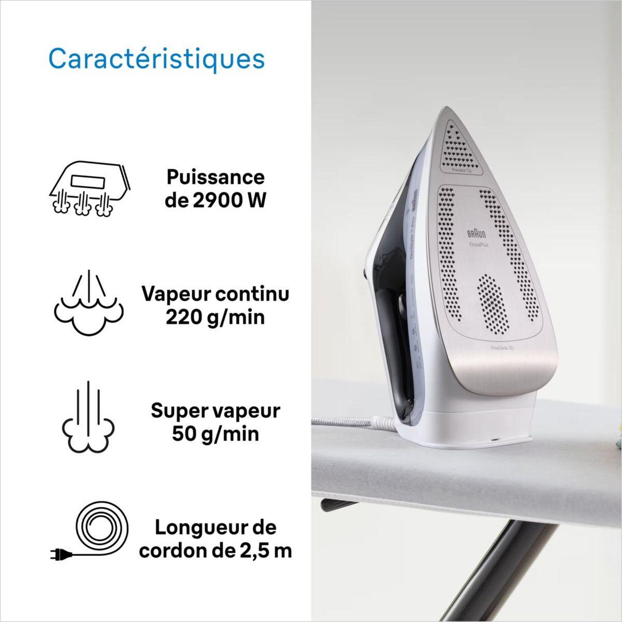 Voir la diapositive 4 : BRAUN Fer à repasser SI7149WB