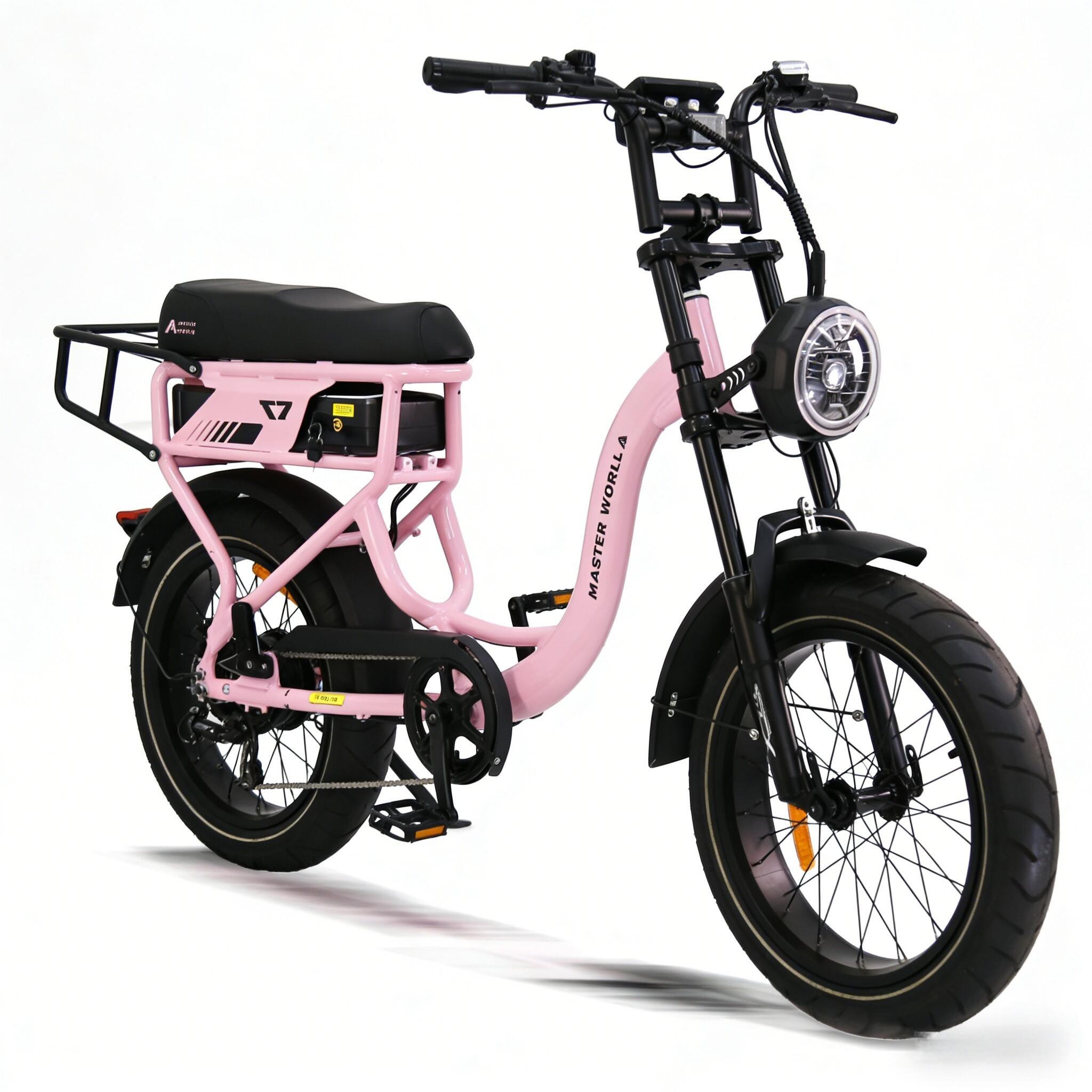 Voir la diapositive 2 : AVDL Vélo électrique fat bike t7 20 , 250 w, 48 v, 18 ah, grande autonomie, pour deux passagers