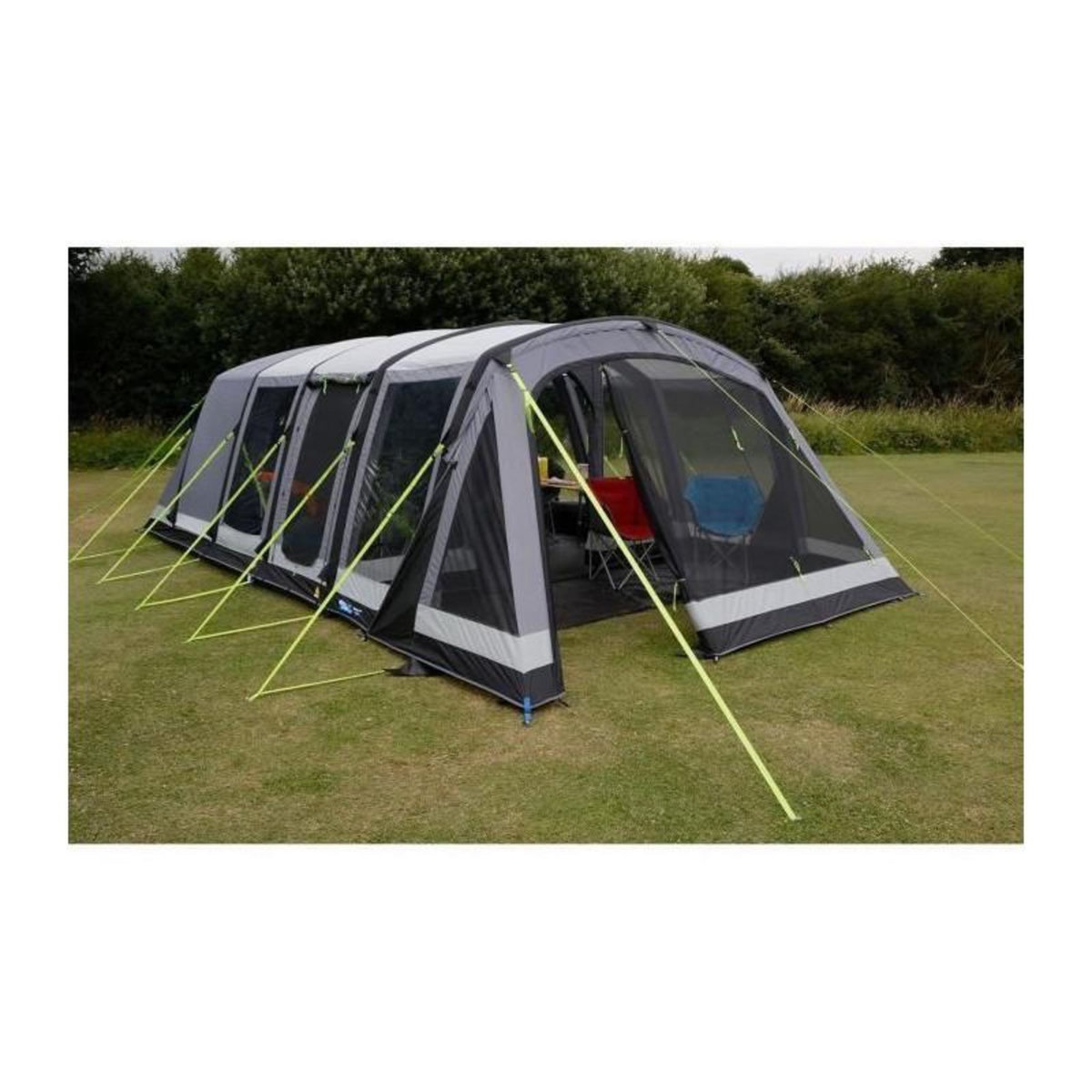 KAMPA Tente de camping gonflabe - 6 places - KAMPA - Hayling 6 AIR - Gris et noir