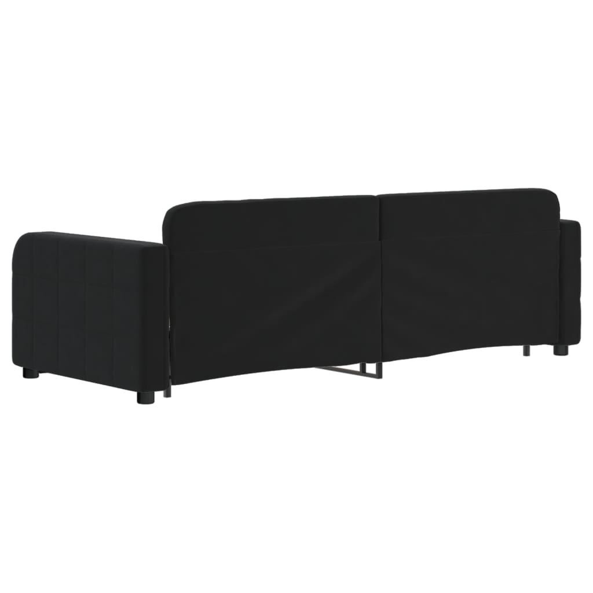 Voir la diapositive 5 : VIDAXL Lit de jour avec gigogne et tiroirs sans matelas noir 80x200 cm