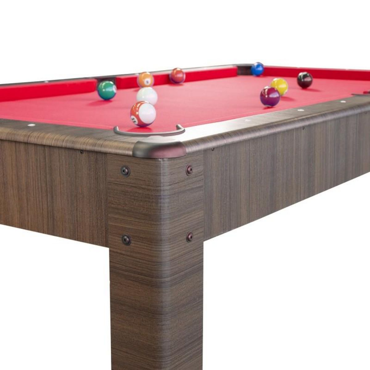 PLAY4FUN Billard Américain HARMONY 6Ft - 206,5 x 116,5 x 80 cm avec accessoires et plateau dînatoire - Couleur Chêne